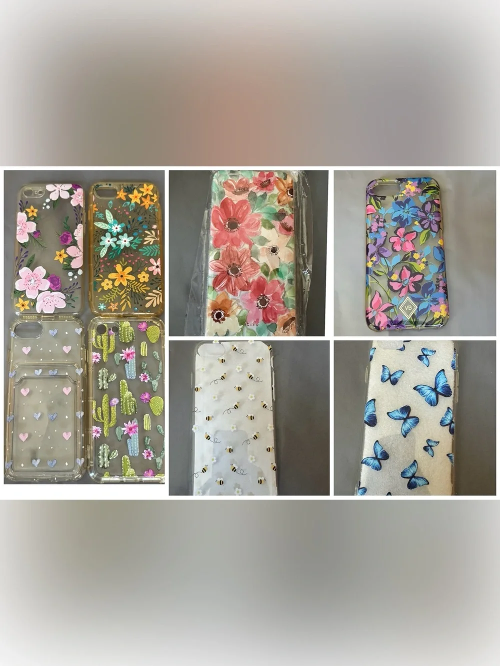 iPhone case 7/8/se/se2 Assorted Floral & Butterfly Phone Case Collection
